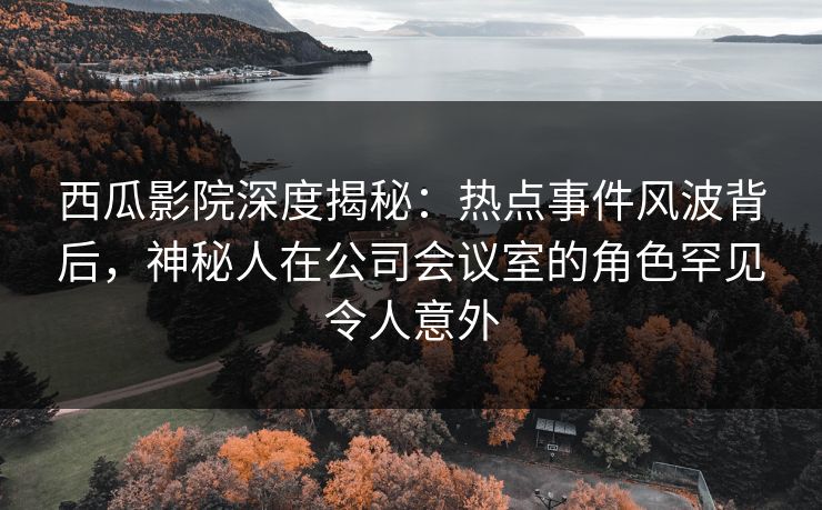 西瓜影院深度揭秘：热点事件风波背后，神秘人在公司会议室的角色罕见令人意外